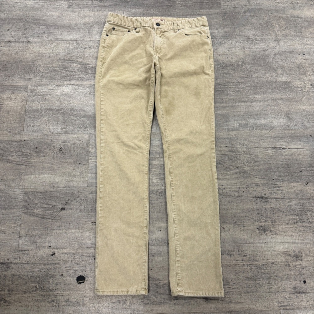 Cape Juby Pants Mens 32/34 Tan Corduroy Straight Leg Casual Classic Ribbed Khaki